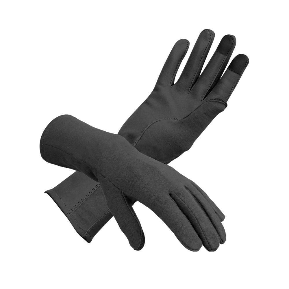 Black Touchscreen Nomex® Flight Gloves with Sheepskin Palm – MIL-Spec