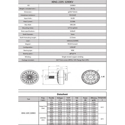 XING 2205 FPV Motor (Φ12/M2)