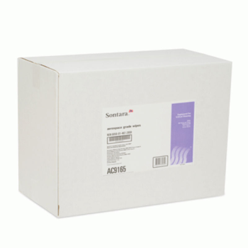 Sontara® Aircraft Grade Wipes case with eight 100-wipe boxes in old design - P/N AC9165, industrial-grade aviation cleaning wipes