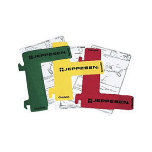 Jeppesen Chartabs (Set of 3) – Color-Coded Plastic Dividers for Flight Chart Organization