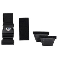 AppStrap® Kneeboard Conversion Kit components laid flat including Velcro®, leg strap, and tilt pads