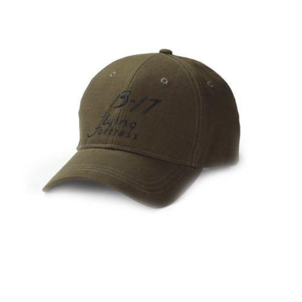 Boeing B-17 Flying Fortress Script Hat in olive cotton twill with embroidered heritage design
