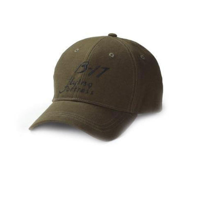 Boeing B-17 Flying Fortress Script Hat in olive cotton twill with embroidered heritage design