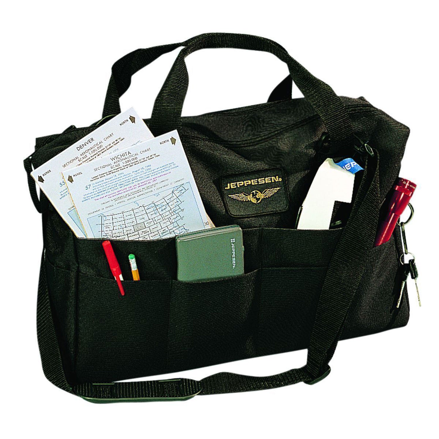 Jeppesen Student Pilot Book Bag – Durable Flight Bag with Multiple Pockets and Reinforced Base