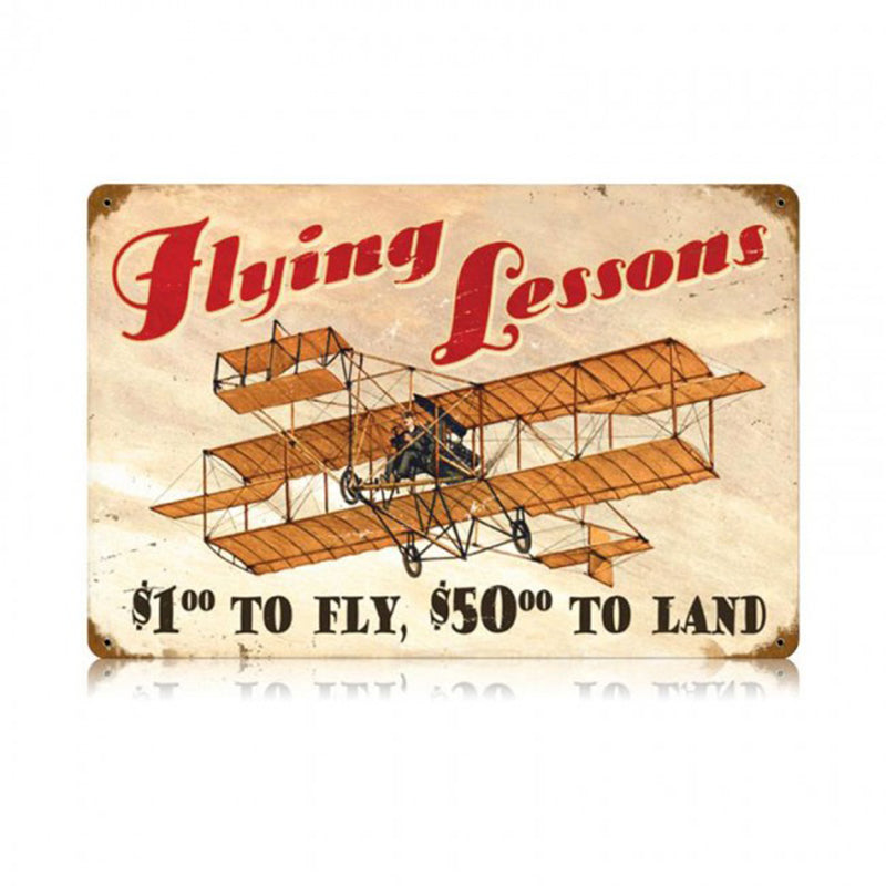 Vintage Signs - Flying Lessons Sign | V464 – Pilots HQ LLC.